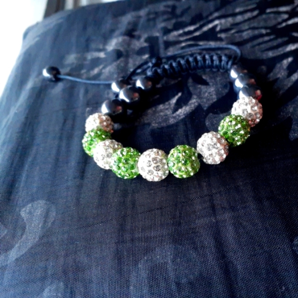 2/$15! Sparkly handmade beaded rope bracelet
